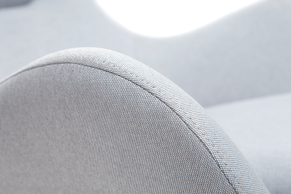 Sedia a dondolo design in tessuto grigio chiaro ESKUA