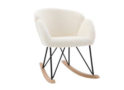 Sedia a dondolo design in tessuto pelle di pecora RHAPSODY