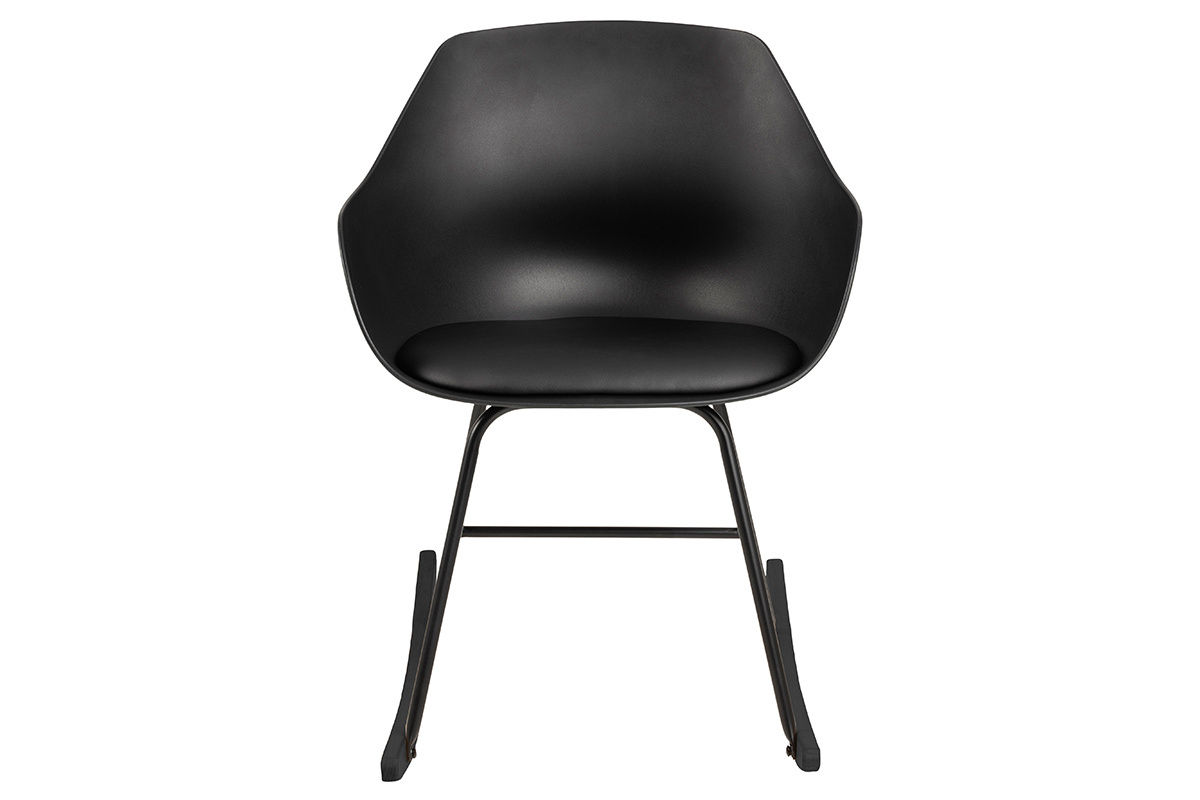 Sedia a dondolo design nera KAALA