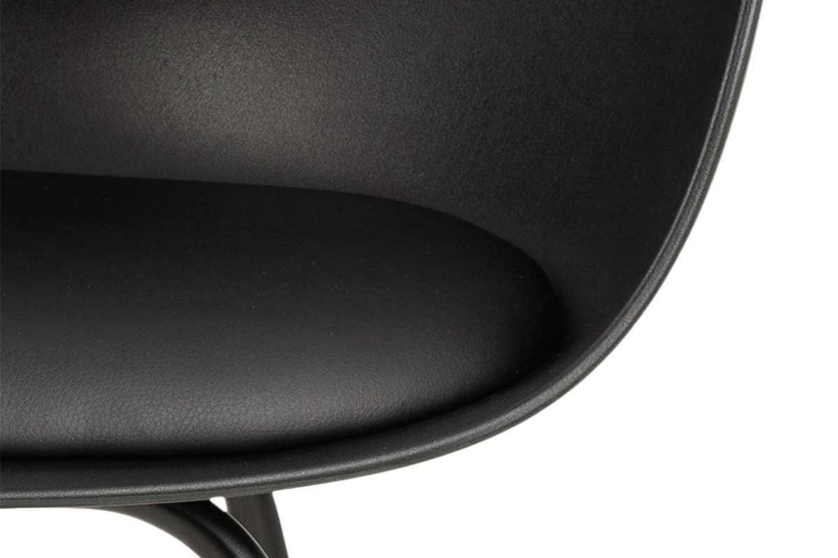 Sedia a dondolo design nera KAALA