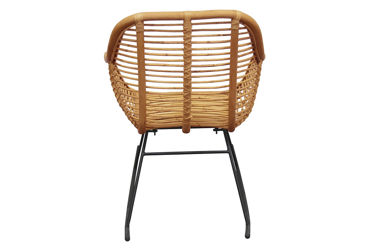 Sedia a dondolo in rattan naturale MALACCA