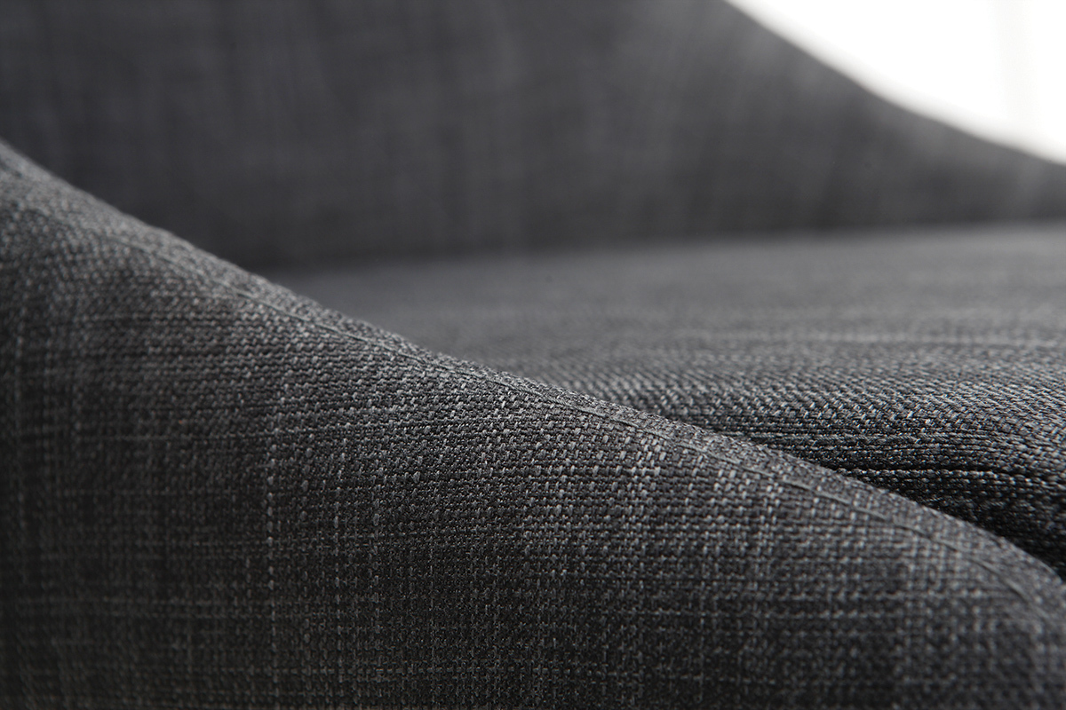 Sedia alta design legno poliestere grigio antracite SHANA 75 cm