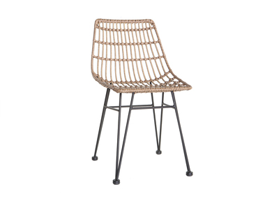 Sedia da giardino in fili di resina stile giunco MAJA