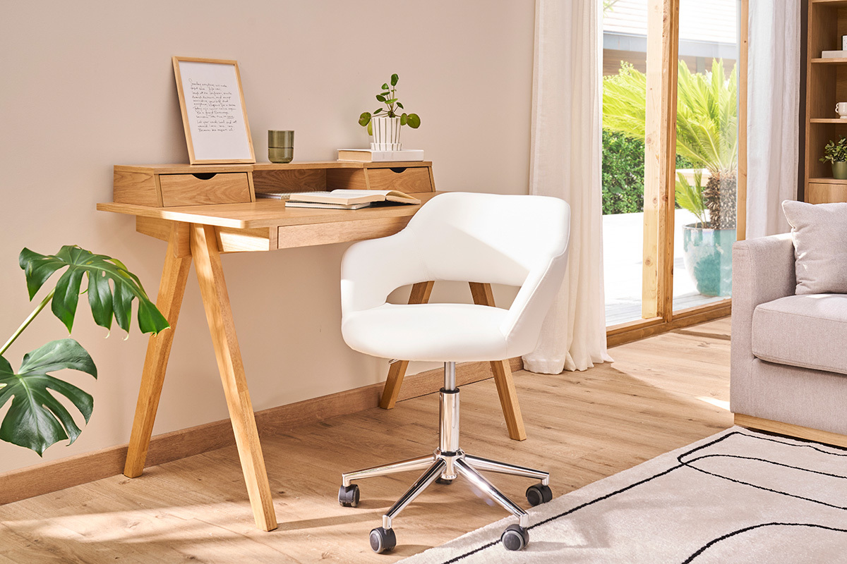 Sedia da ufficio design bianco JESSY
