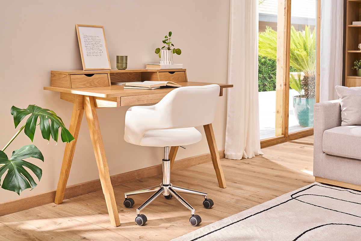 Sedia da ufficio design bianco JESSY