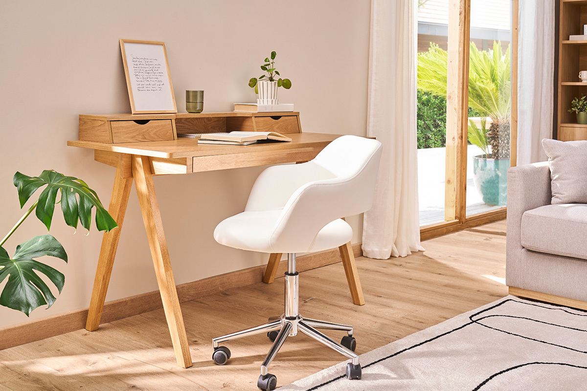 Sedia da ufficio design bianco JESSY