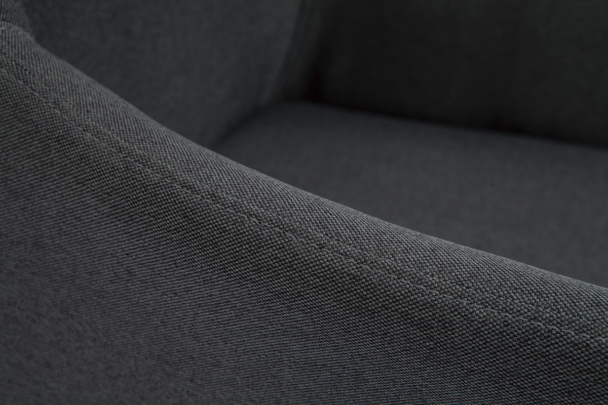 Sedia da ufficio design con ruote tessuto grigio antracite CARLIE