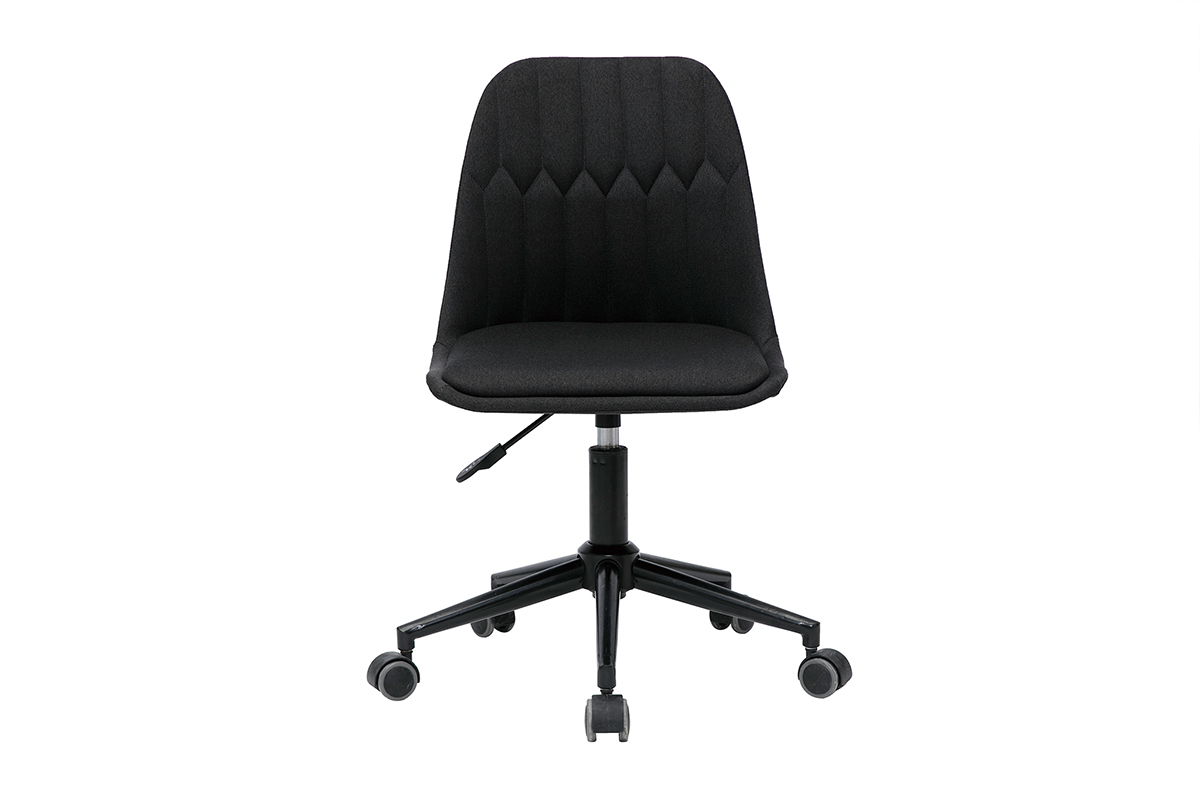 Sedia da ufficio design in tessuto grigio scuro FUSE