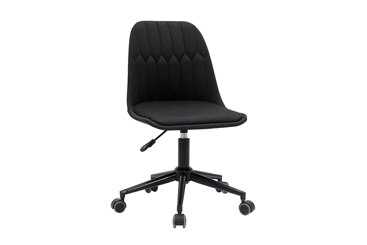 Sedia da ufficio design in tessuto grigio scuro FUSE