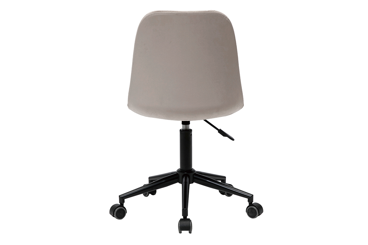 Sedia da ufficio design in tessuto velluto color talpa FUSE