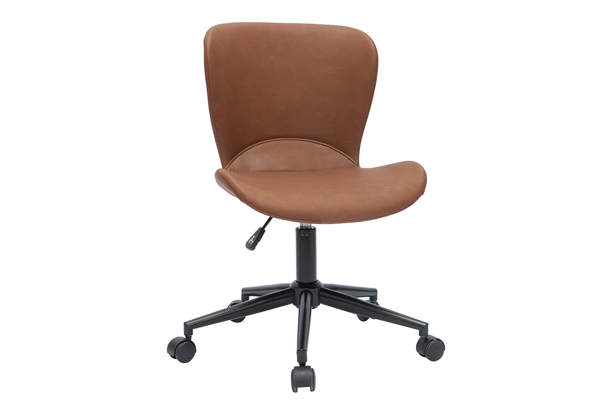 Sedia da ufficio design marrone JOSH