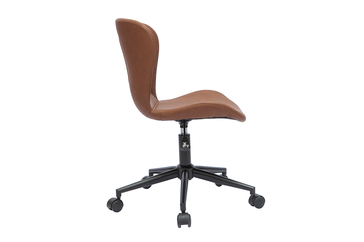 Sedia da ufficio design marrone JOSH