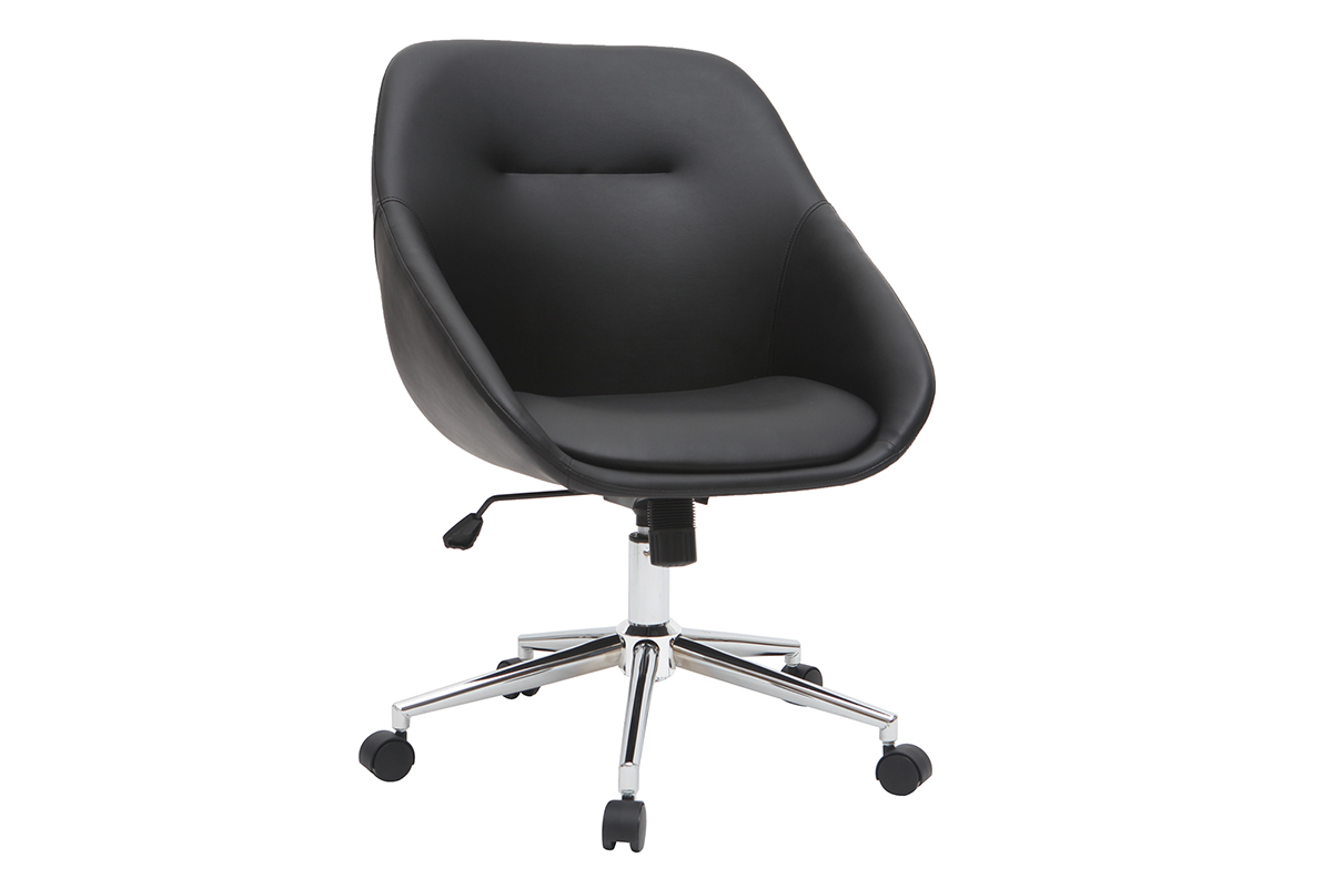 Sedia da ufficio design nera COLIN