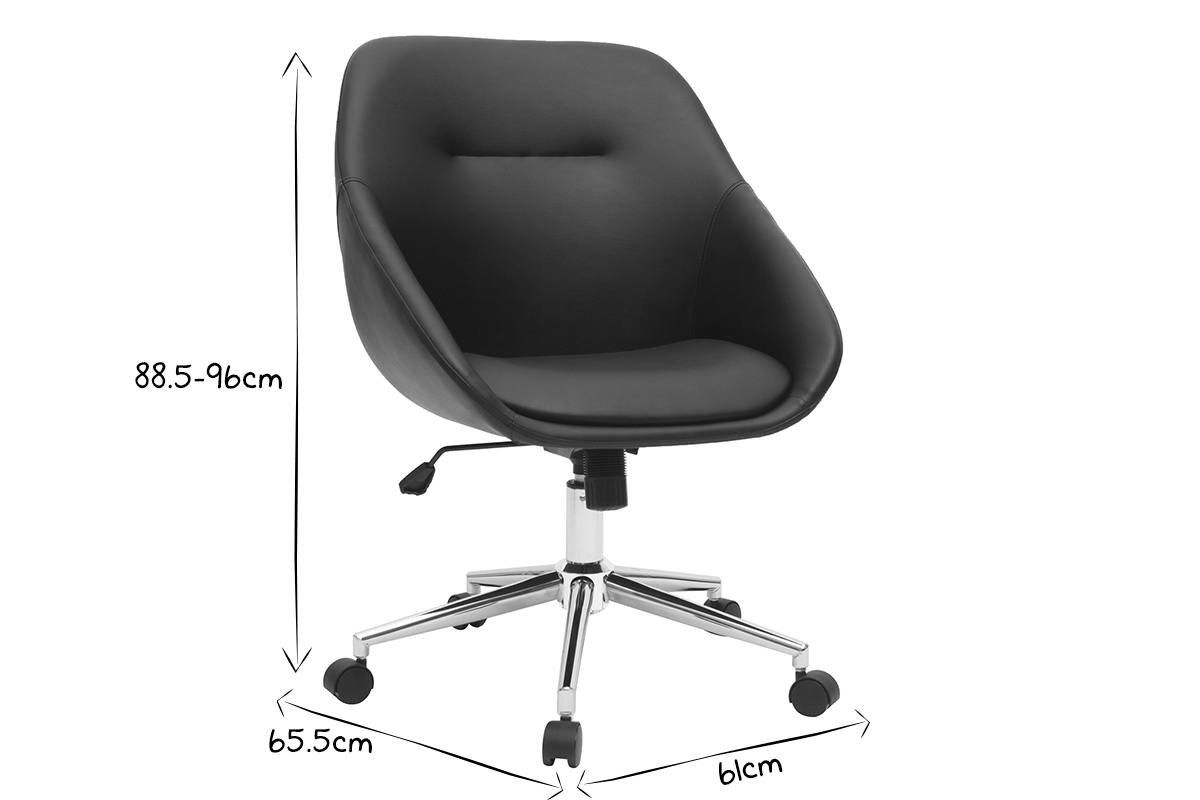 Sedia da ufficio design nera COLIN