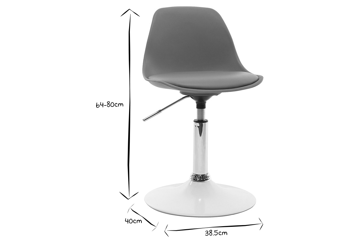 Sedia da ufficio design per bambino blu STEEVY