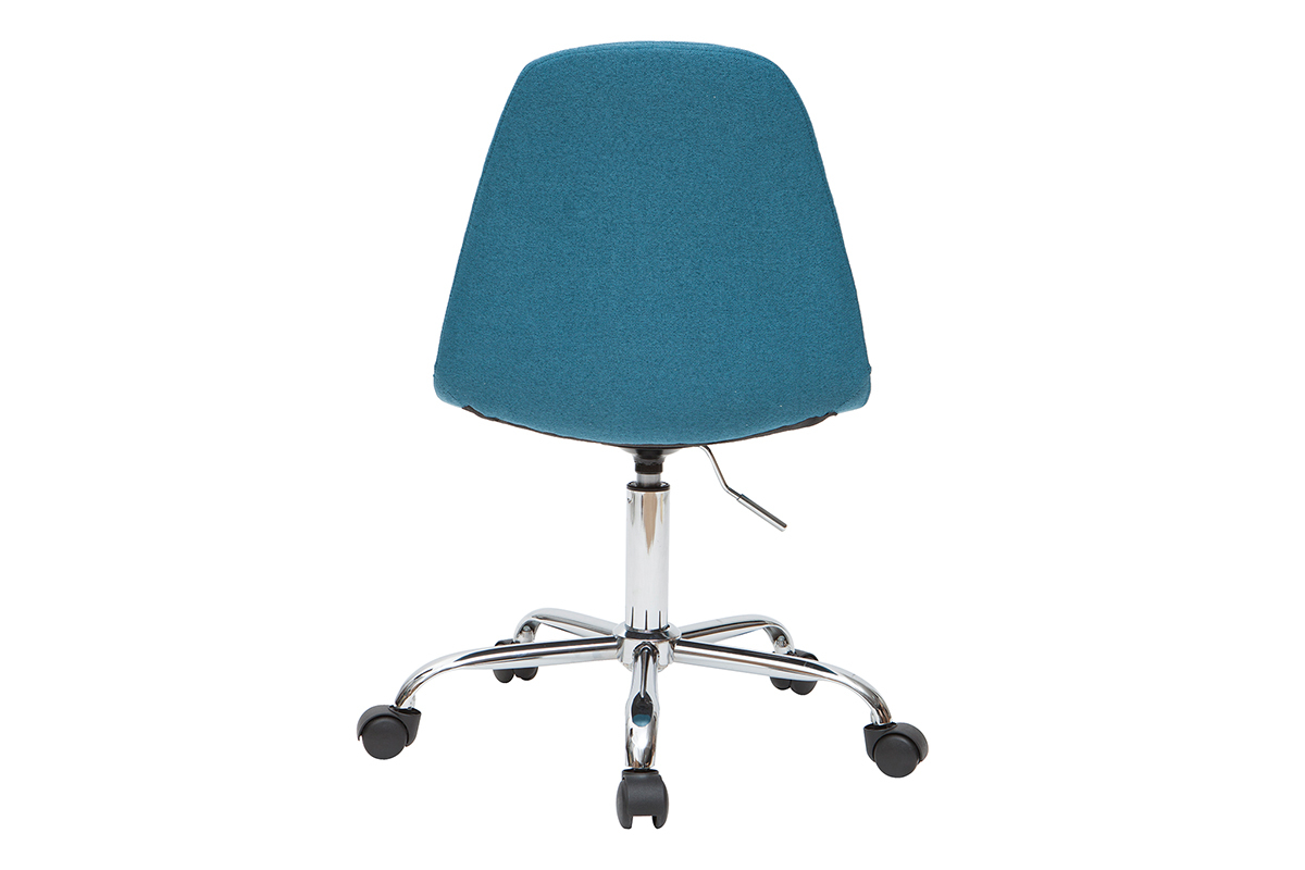 Sedia da ufficio design tessuto blu petrolio COX