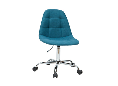 Sedia da ufficio design tessuto blu petrolio COX - Sedia da ufficio design tessuto blu petrolio COX