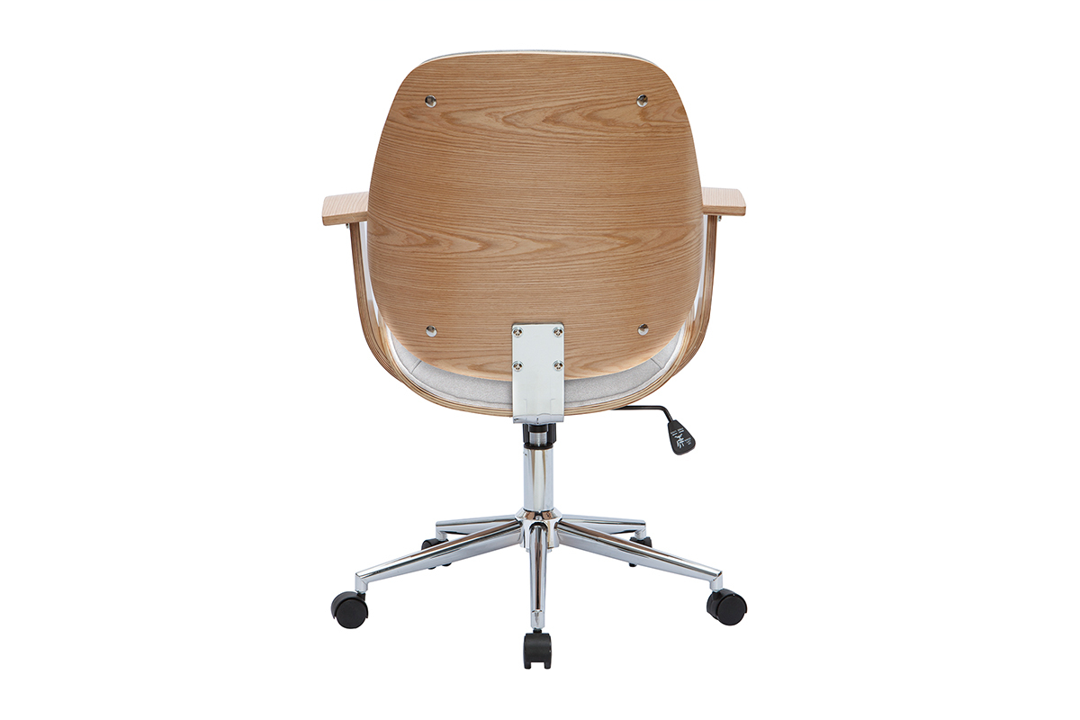 Sedia da ufficio design tessuto grigio chiaro YORKE