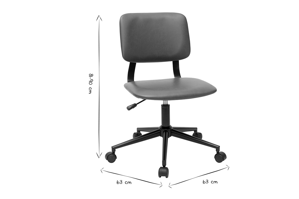 Sedia da ufficio vintage marrone LAB