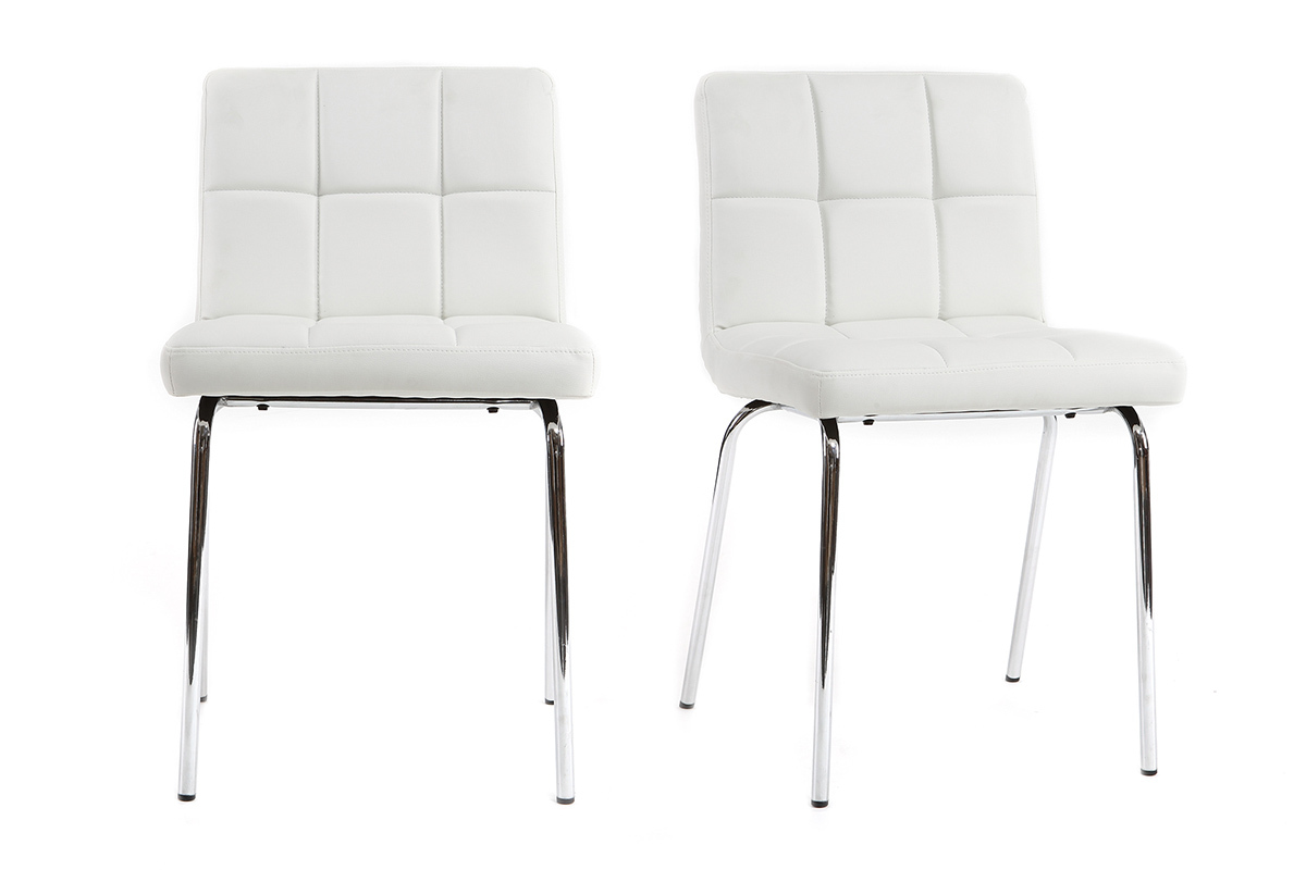 Sedia design bianco imbottita POLLY