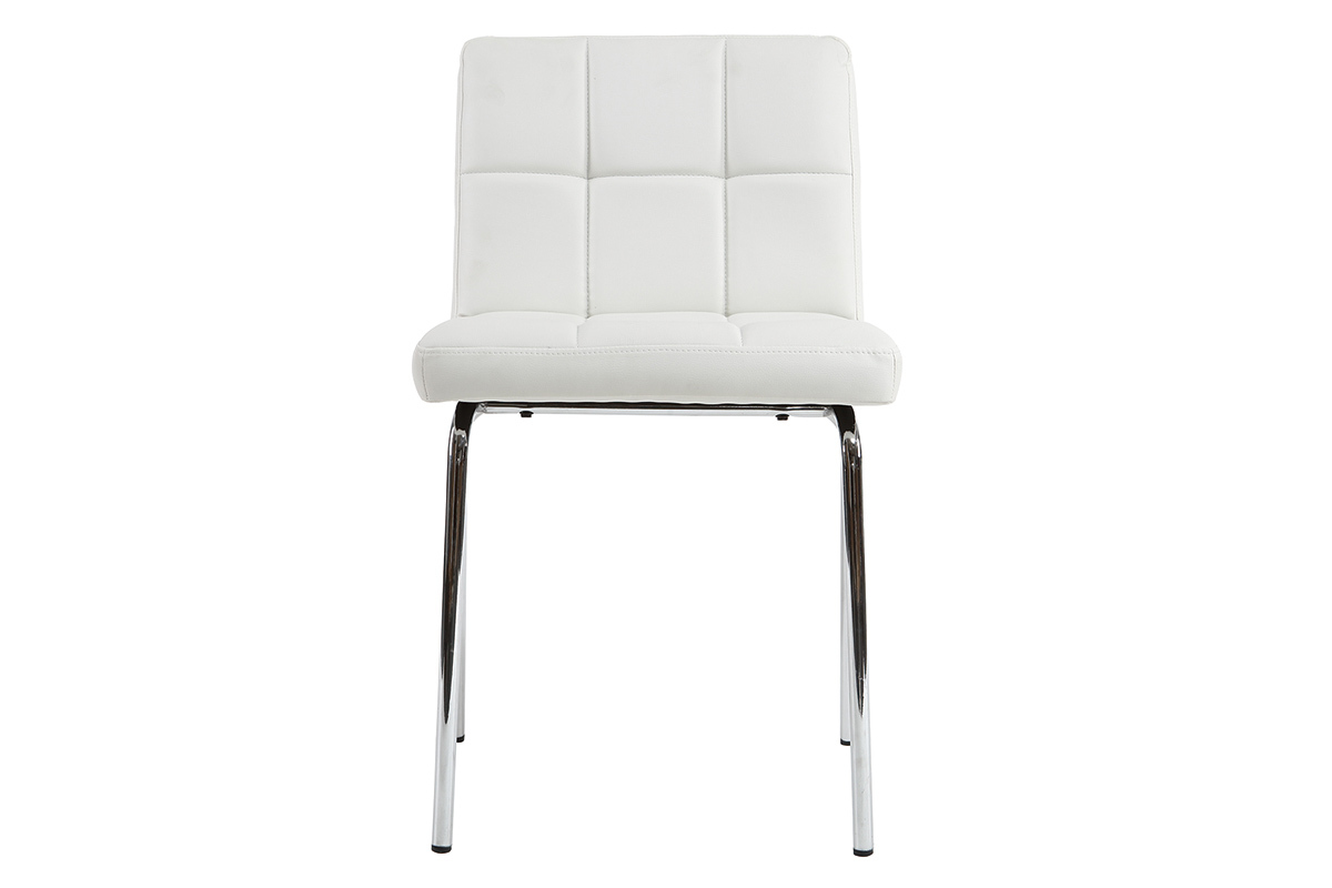 Sedia design bianco imbottita POLLY
