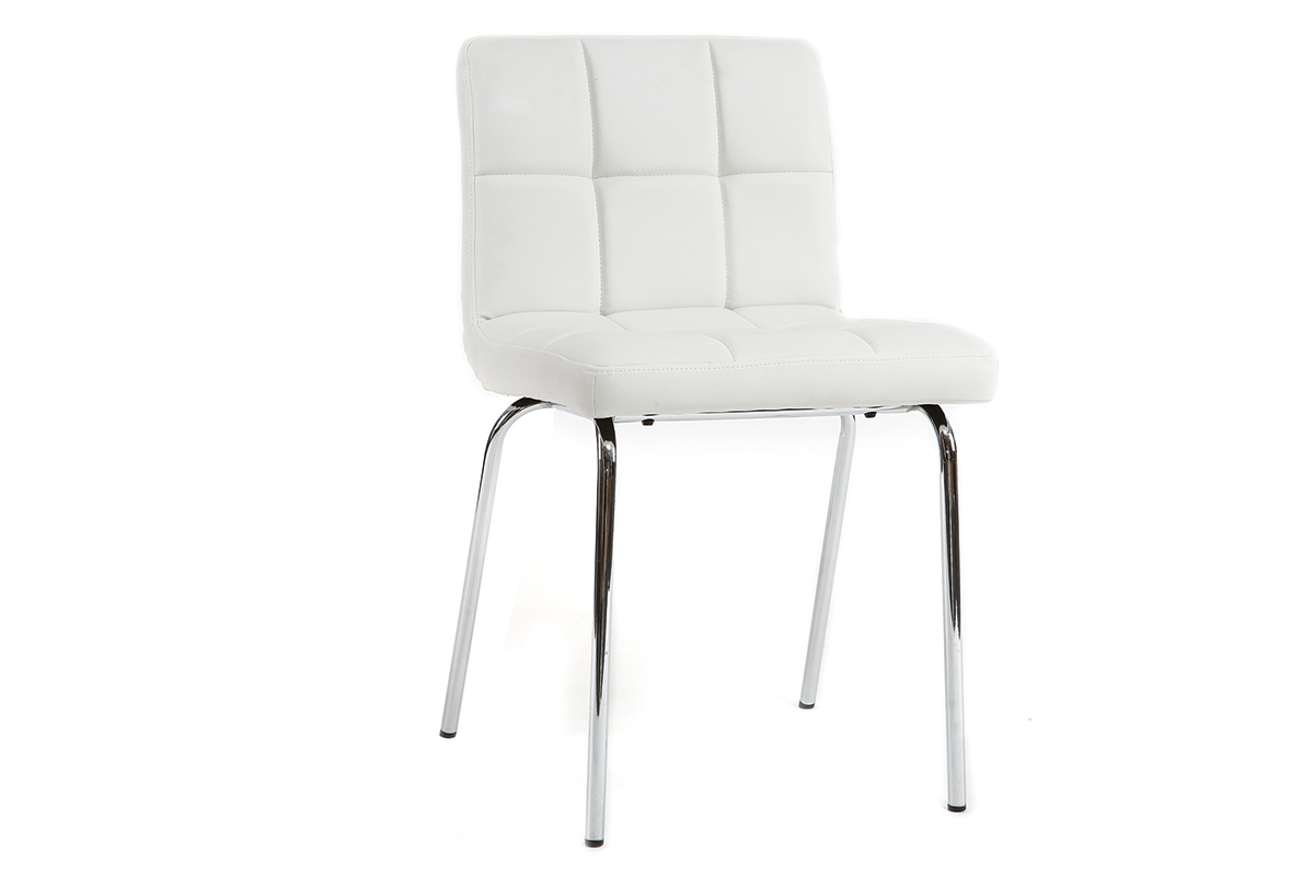 Sedia design bianco imbottita POLLY