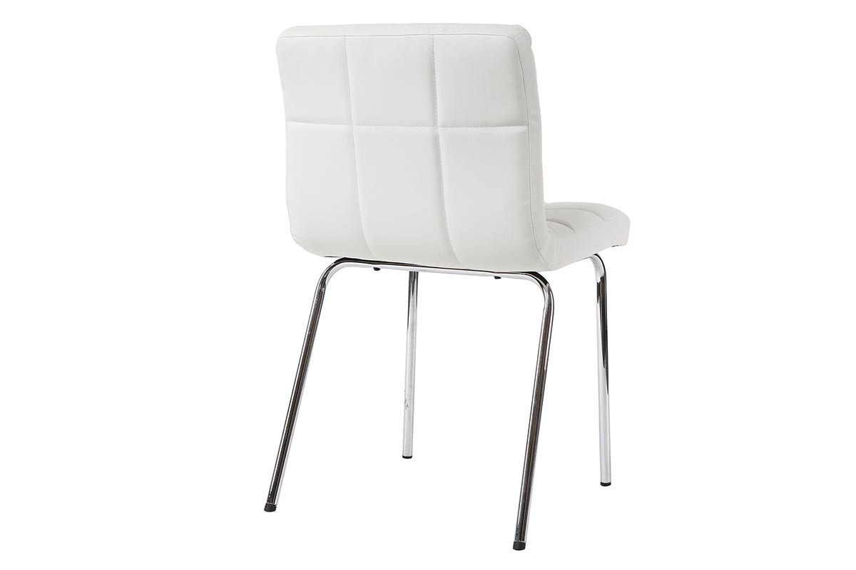 Sedia design bianco imbottita POLLY