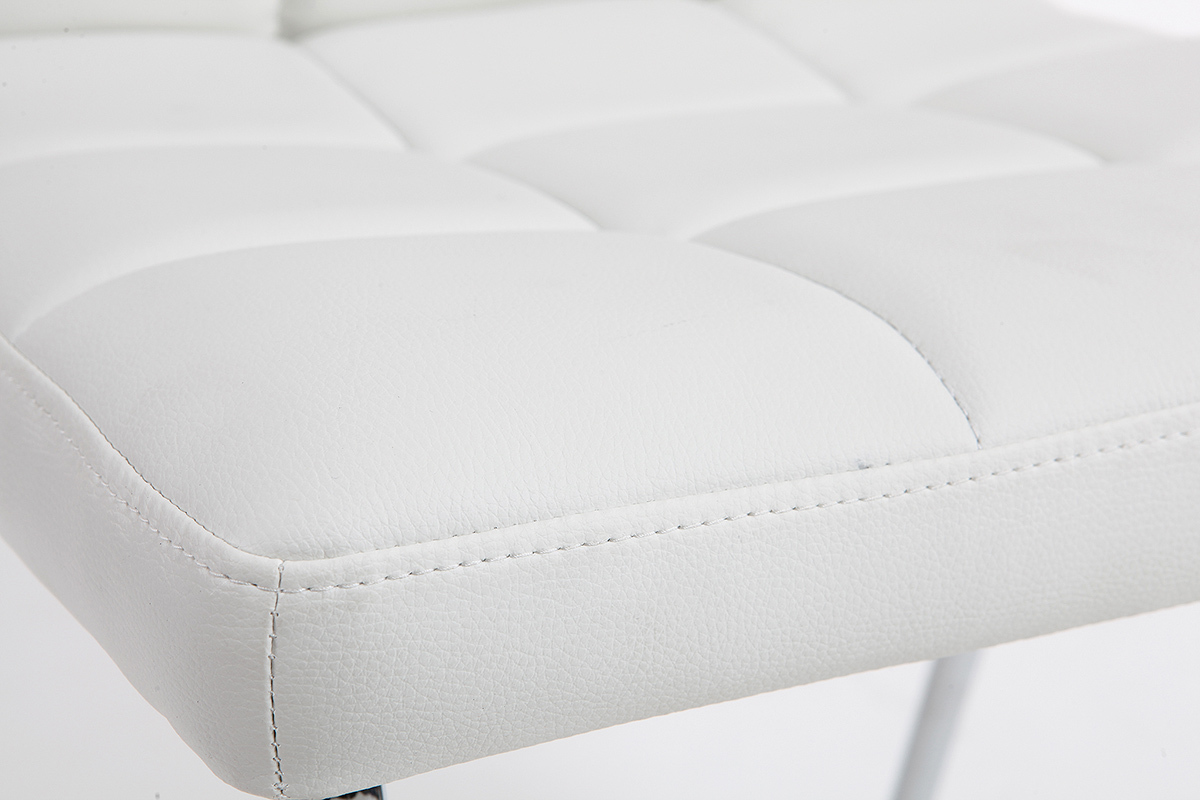 Sedia design bianco imbottita POLLY