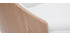 Sedia design bimateriale bianco e legno chiaro FLUFFY