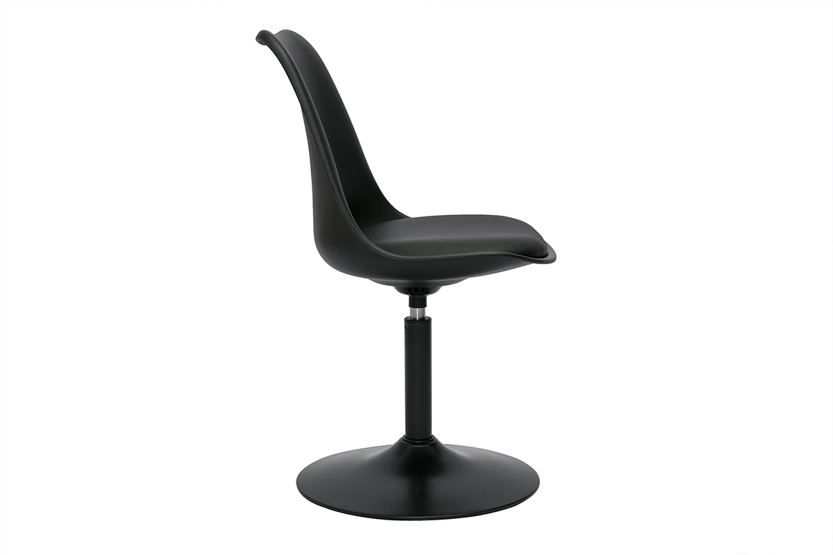 Sedia design girevole nera opaca STEEVY V2