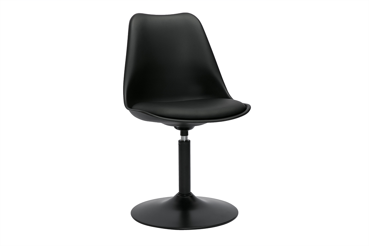 Sedia design girevole nera opaca STEEVY V2