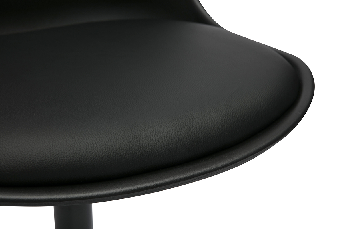 Sedia design girevole nera opaca STEEVY V2