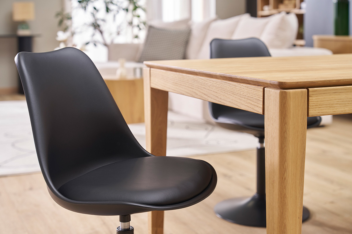 Sedia design girevole nera opaca STEEVY V2