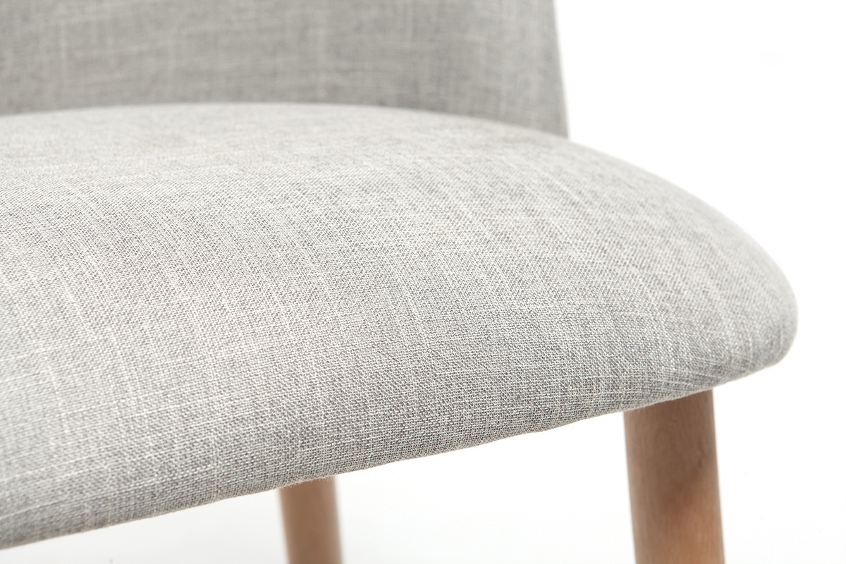 Sedia design grigio ghiaccio e legno CELESTE