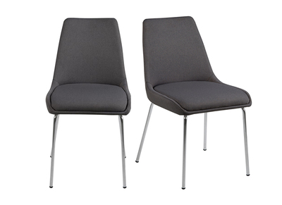Sedia design grigio scuro gruppo di 2 SHADOW