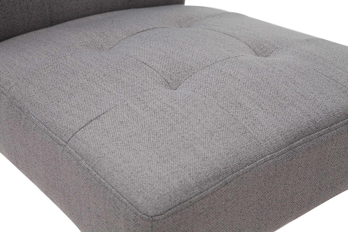 Sedia design imbottita tessuto grigio gruppo di 2 ESTER