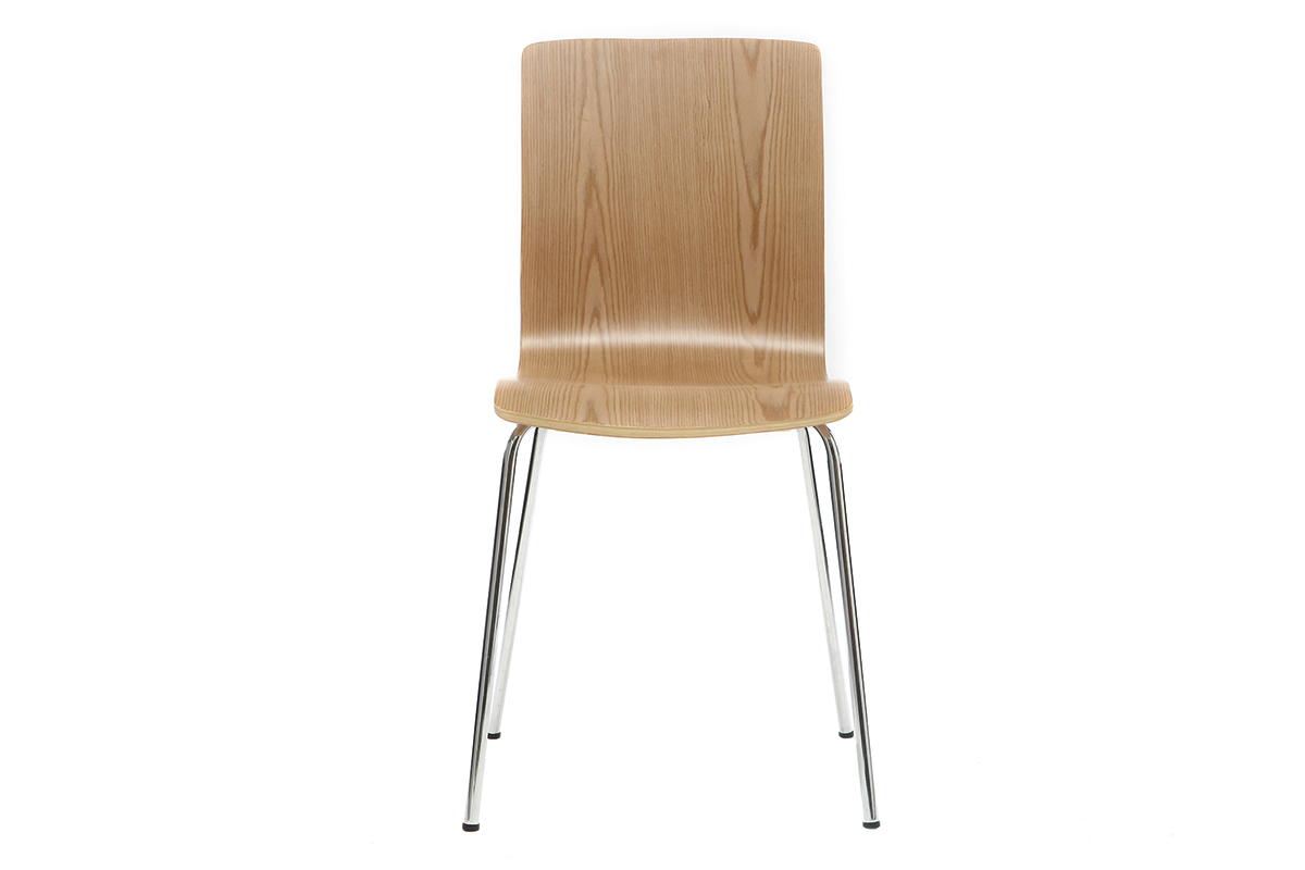 Sedia design in legno chiaro lotto di 2 NELLY
