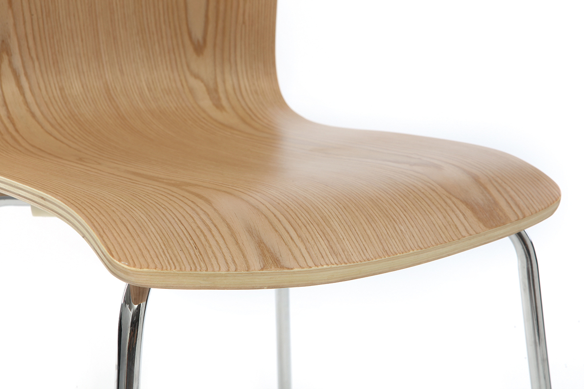 Sedia design in legno chiaro lotto di 2 NELLY