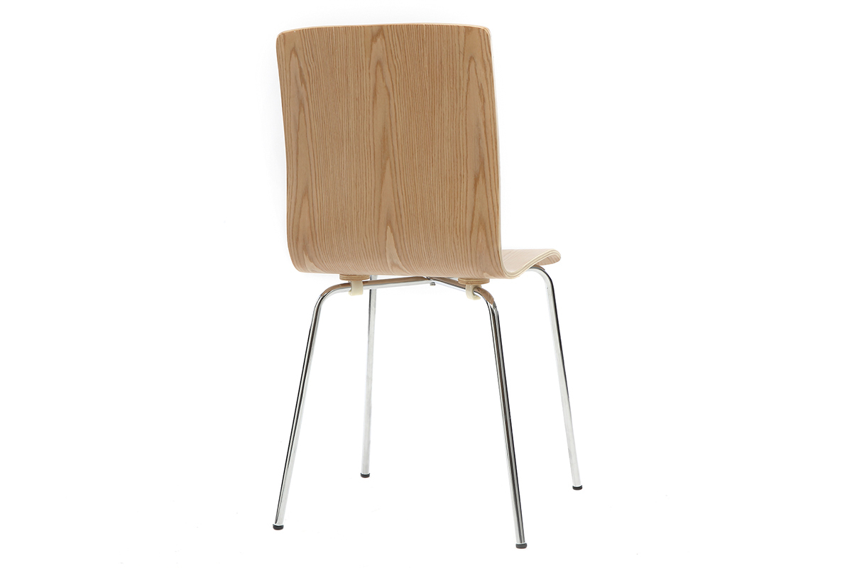 Sedia design in legno chiaro lotto di 2 NELLY