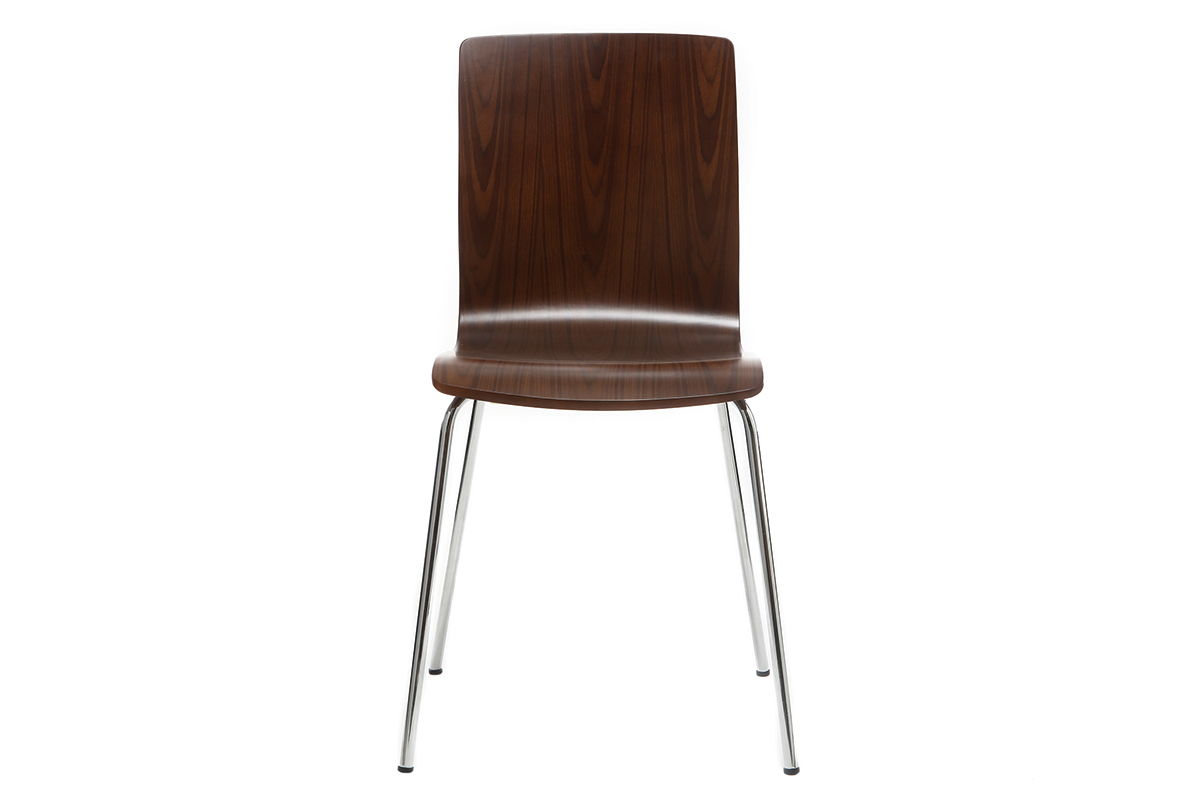 Sedia design in noce lotto di 2 NELLY