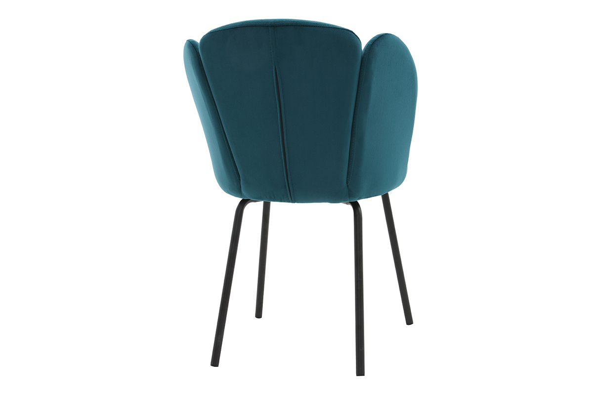 Sedia design in tessuto blu petrolio FLOS
