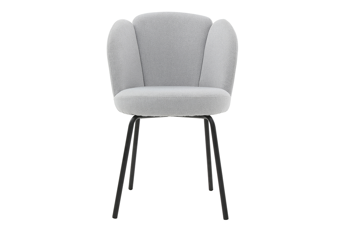 Sedia design in tessuto grigio chiaro FLOS