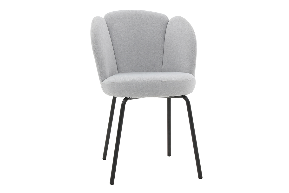 Sedia design in tessuto grigio chiaro FLOS