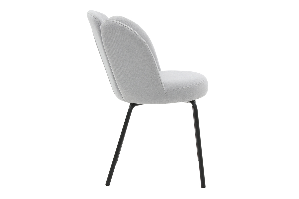 Sedia design in tessuto grigio chiaro FLOS