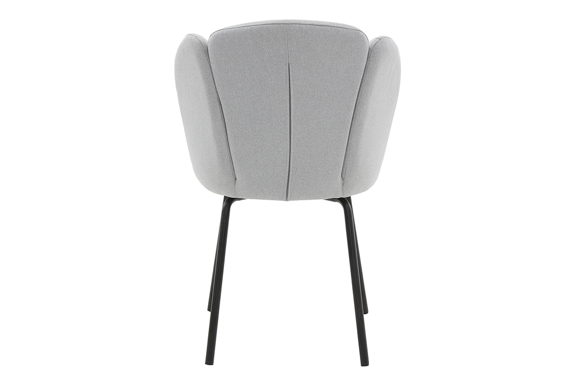 Sedia design in tessuto grigio chiaro FLOS