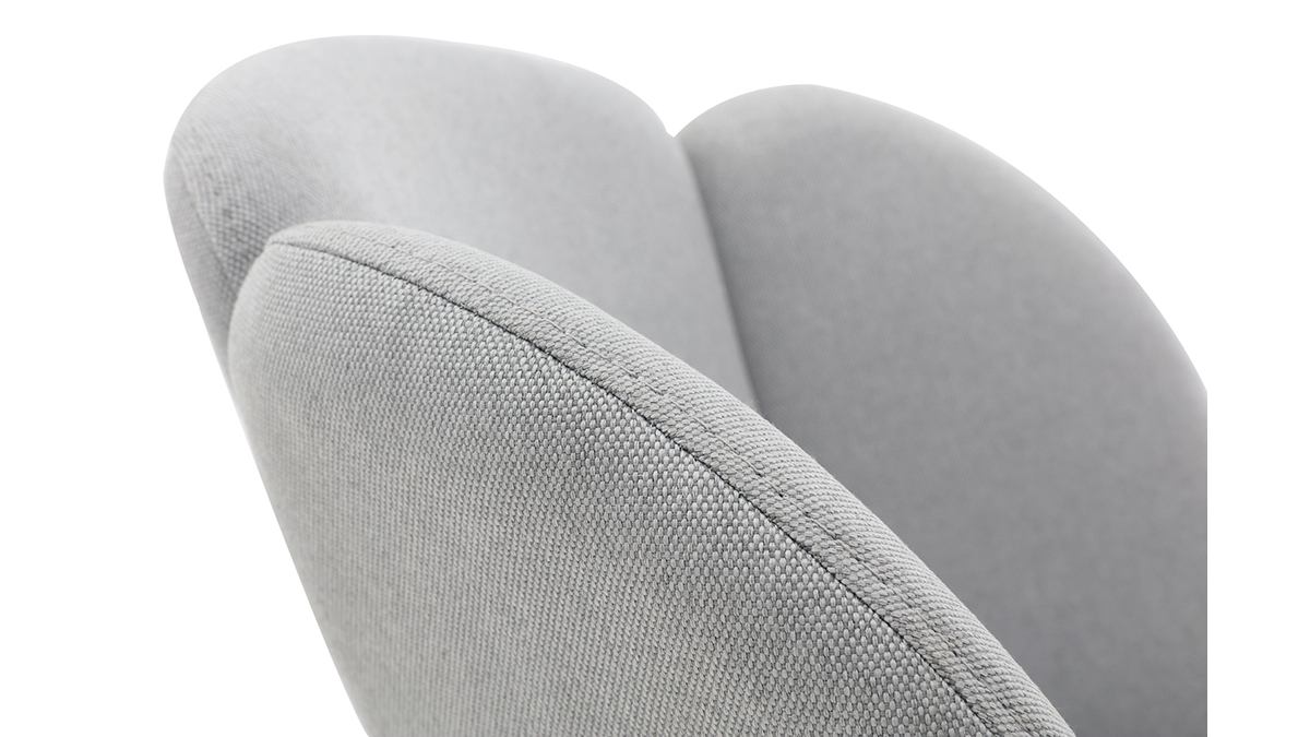 Sedia design in tessuto grigio chiaro FLOS