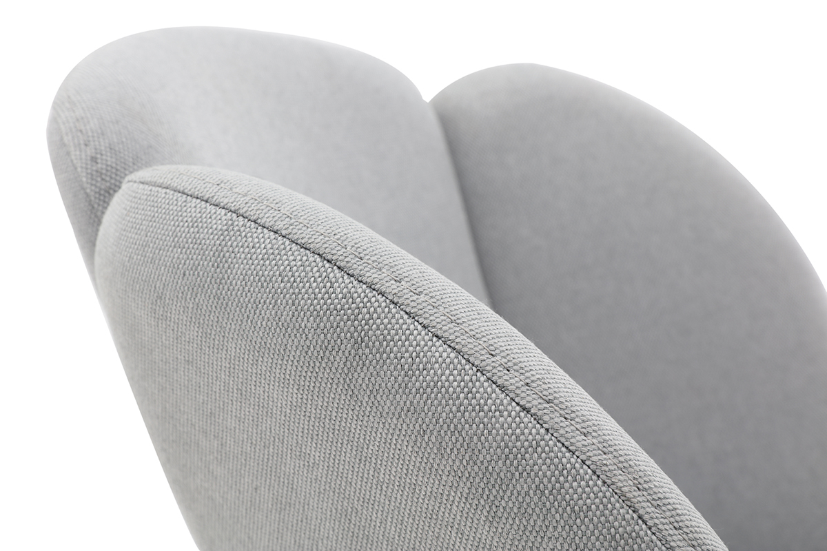Sedia design in tessuto grigio chiaro FLOS