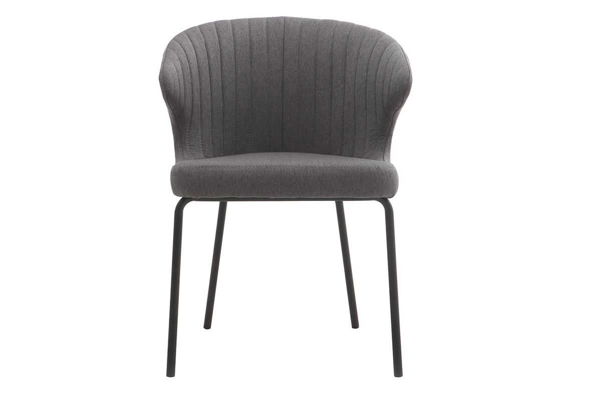 Sedia design in tessuto Grigio scuro REQUIEM