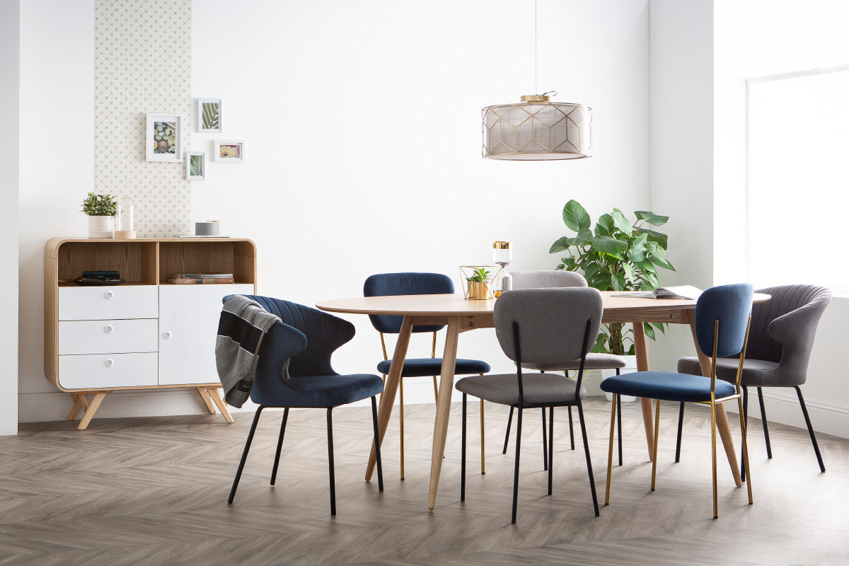 Sedia design in tessuto Grigio scuro REQUIEM