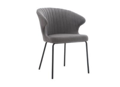 Sedia design in tessuto Grigio scuro REQUIEM